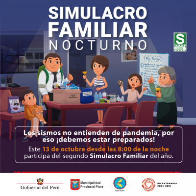EJERCICIO DE SIMULACRO FAMILIAR MULTIPELIGRO EN CONTEXTO DE PANDEMIA POR LA COVID-19