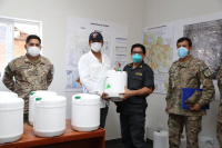 MPP entrega gel a Región Policial para combatir covid-19