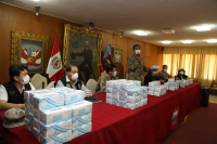 Fuerzas Armadas, PJ y Ministerio Público se benefician con donación de 5000 mil mascarillas